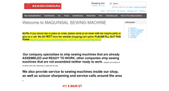 Desktop Screenshot of maquinsalsewingmachines.com